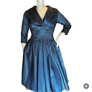 Pinup Couture Taffeta Blue Birdie Dress Size 2X